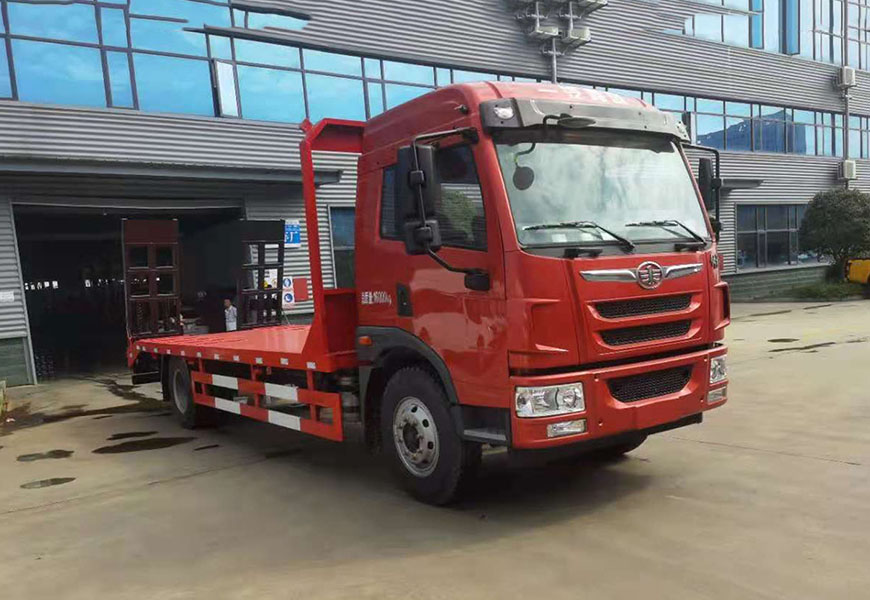 國六解放龍V單橋平板運(yùn)輸車